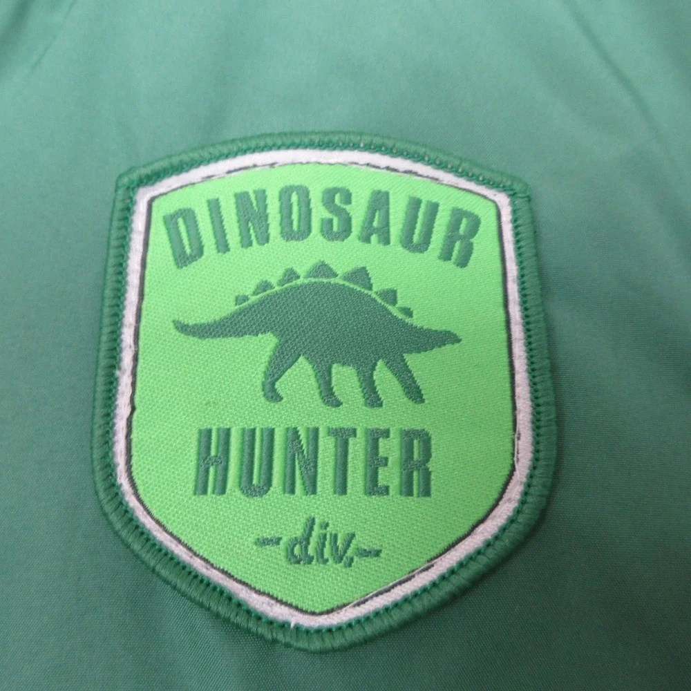 Carters Dinosaur Rain Jacket Kids 4 Green Hooded Dino Hunter Outdoor Kidswear